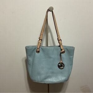 MK Ligth Blue Soft Leather Tote